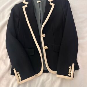 J. Crew Black Jacket with Cream Accents